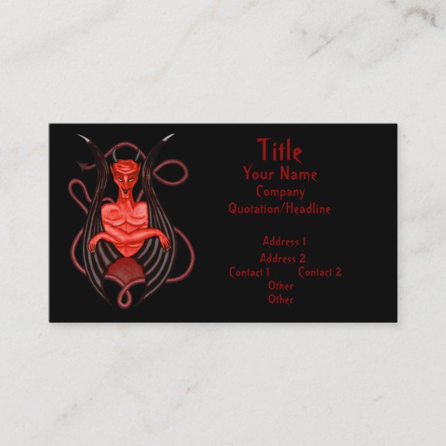 Dark Angel Business Card Visitenkarte (Vorderseite)