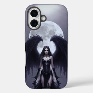 Dark Angel Gothic Moon - Mystical Fantasy Art iPhone 16 Hülle