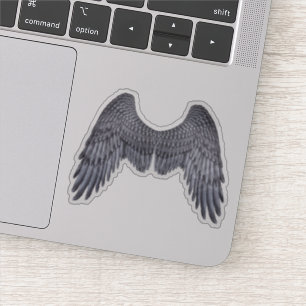 Dark Angel Gray Wings Vinyl Cutout Sticker