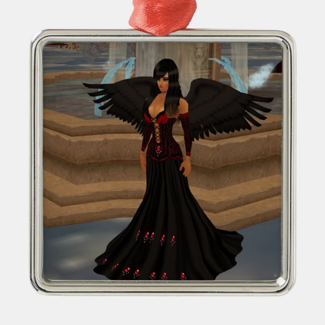 Dark Angel Liebe Square Ornament (Vorne)