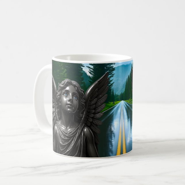 Dark Angel Mystical Gift Kaffeetasse (Vorderseite Links)