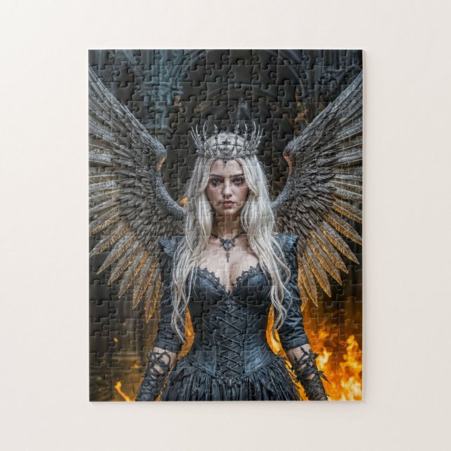 Dark Angel Queen in Candlelit Hall (Vertikal)