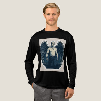 Dark Angel Warrior | Black Full Sleeve T-Shirt Des Tri-Blend Shirt