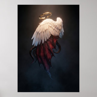 Dark Angel Wings Wall Art – Heavenly & Fallen  Poster