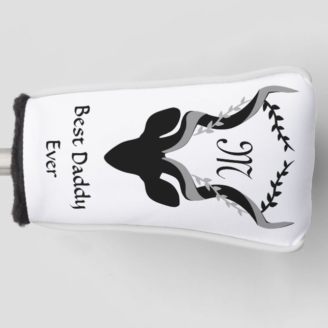 Dark Antelope Silhouette Best Daddy Ever Golf Headcover (Vorderseite)