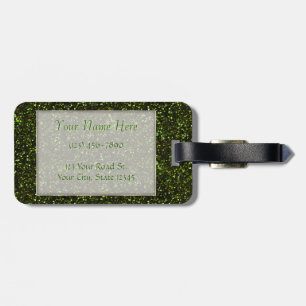 Dark Apple Green Glitzer Gepäckanhänger
