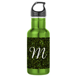 Dark Apple Green Glitzer Trinkflasche
