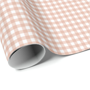Dark Apricot Orange Einfach Kariert Geschenkpapier