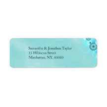 Dark Aqua Aquamarin Blue Türkise Floral Wedding