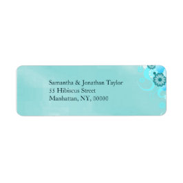 Dark Aqua Aquamarin Blue Türkise Floral Wedding