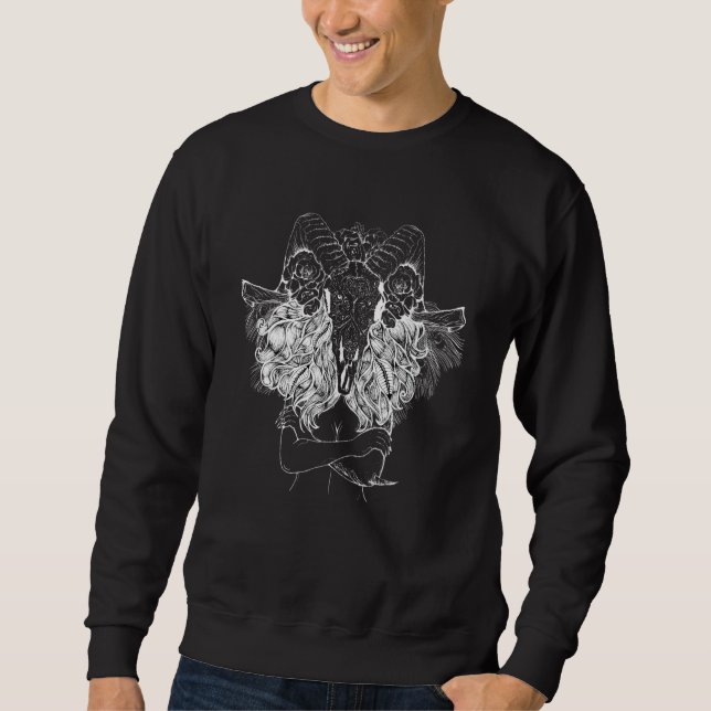 Dark Art Costume Punk Sinister Goth Horror Womens Sweatshirt (Vorderseite)