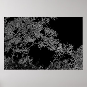Dark Art Crows in einem Baumposter von J.W. Vaterr Poster