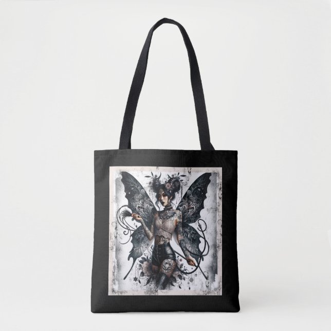 Dark Beauty Gothic Asian Fee Tattoos & Whip Tasche (Vorderseite)