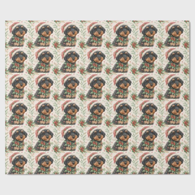 Dark Berenedoodle Wrapping Paper Geschenkpapier (Flach)