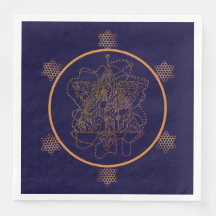 Dark Berry Wine Jewish Star Paper Teller