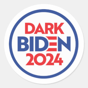 Dark Biden 2024 Runder Aufkleber