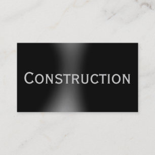 Dark Black Construction Business Card Visitenkarte