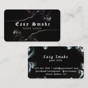 Dark Black Smoke Vape Shop Visitenkarte