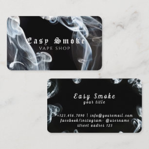 Dark Black Smoke Vape Shop Visitenkarte