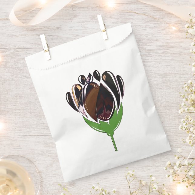 Dark Bloom Favor Bag Geschenktütchen (Ausgeschnitten)