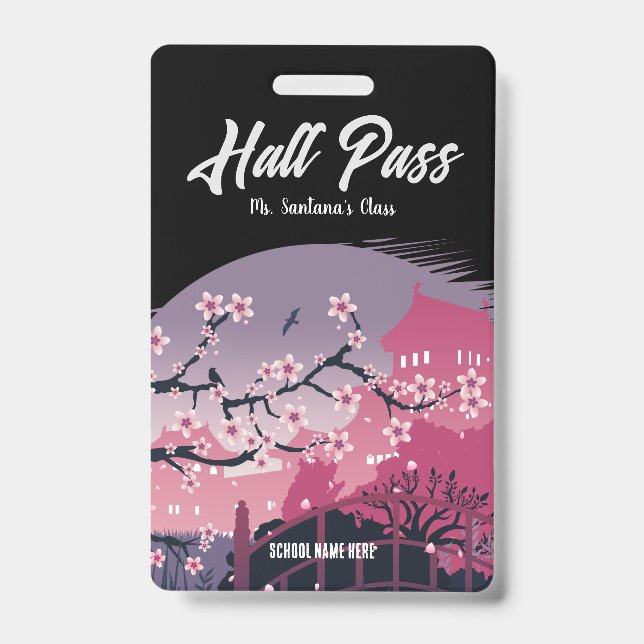 Dark Blossom Hall Pass Abzeichen Ausweis (Vorderseite)