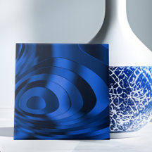 Dark Blue Abstrakt Keramik Tile