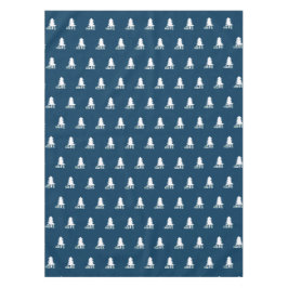 Dark Blue and White Christmas Tree Design Tischdecke