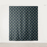 Dark Blue Art Deco Stilvolle geometrische Muster