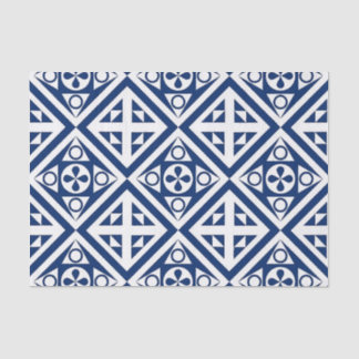 Dark Blue Block Geometric Pattern Seidenpapier