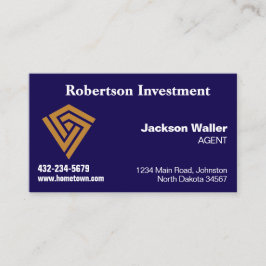 Dark Blue Calling Card for Any Business Visitenkarte