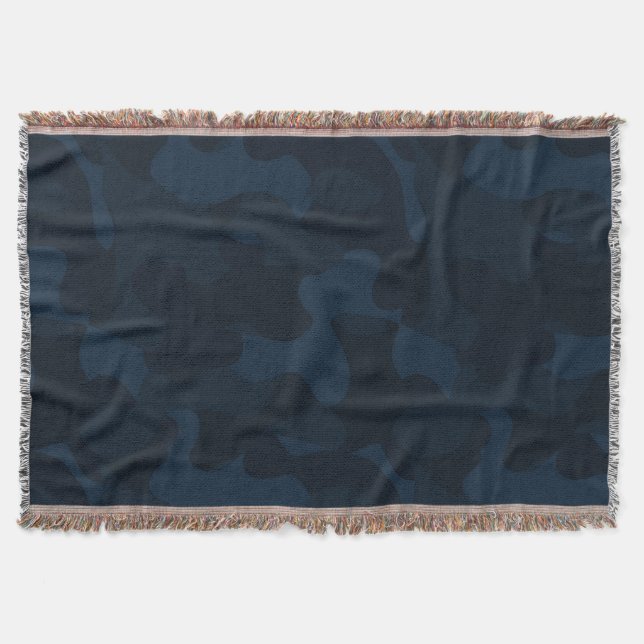Dark Blue Camo Abstract Decke (Vorderseite)