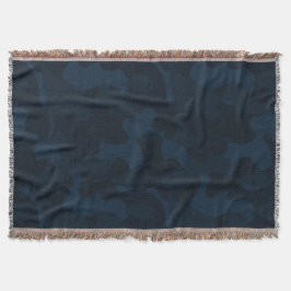 Dark Blue Camo Abstract Decke