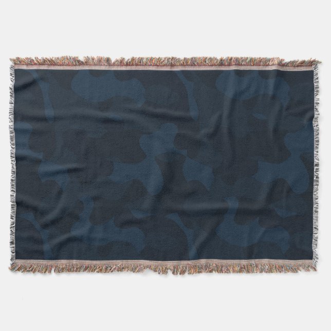 Dark Blue Camo Abstract Decke (Vorderseite)