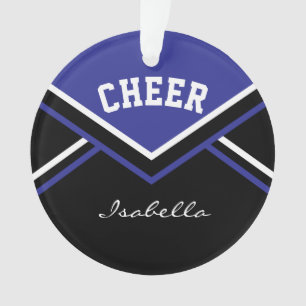Dark Blue Cheerleader 📣 💖 Cheer Ornament