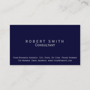 Dark Blue Consultant Business Card Visitenkarte