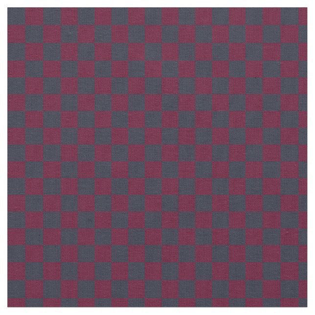 Dark Blue Dark Magenta Karos Stoff (Nahaufnahme)