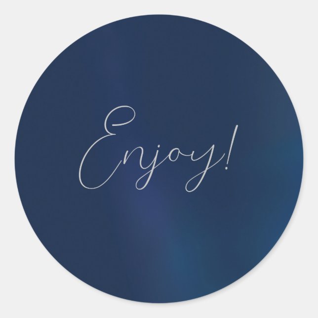 Dark Blue Enjoy Sticker (Vorderseite)