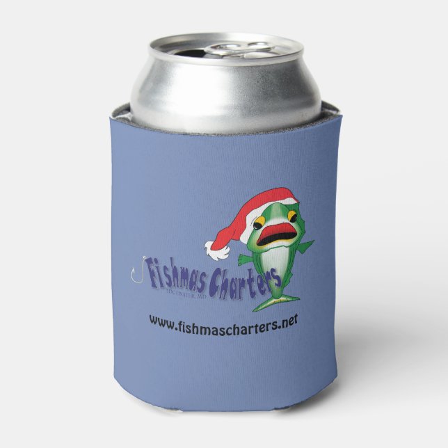Dark Blue Fishmas Charters können kühler werden Dosenkühler (Kanne Vorderseite)