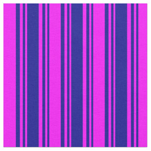 Dark Blue & Fuchsia Lines Muster Stoff