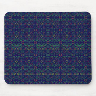 Dark Blue Geometric Mousepad