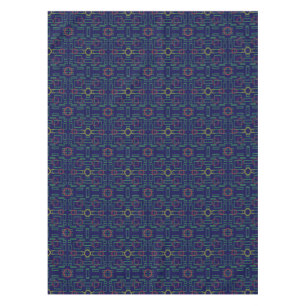 Dark Blue Geometric Tablecloth Tischdecke