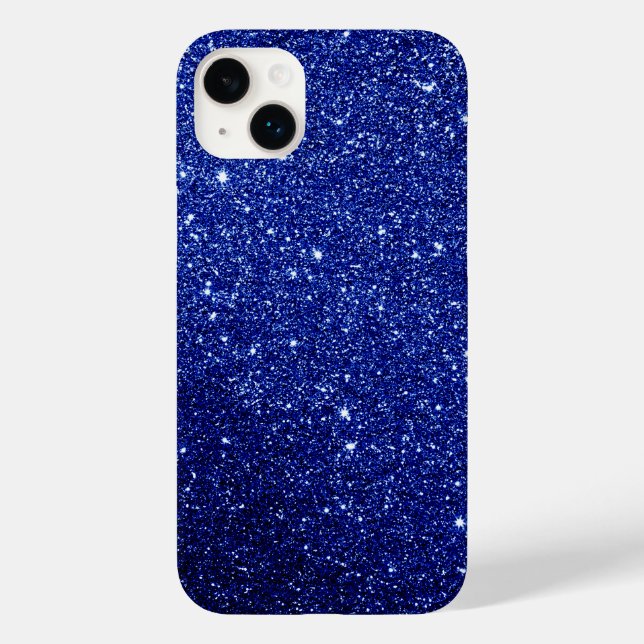 Dark Blue Glitzer Design Case-Mate iPhone 14 Plus Hülle (Rückseite)