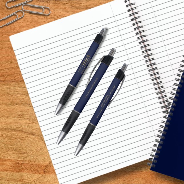 Dark Blue Gold Justice Columns Law Firm Kugelschreiber (Von Creator hochgeladen)