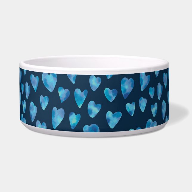 Dark Blue Heart Bowl Napf (Vorderseite)