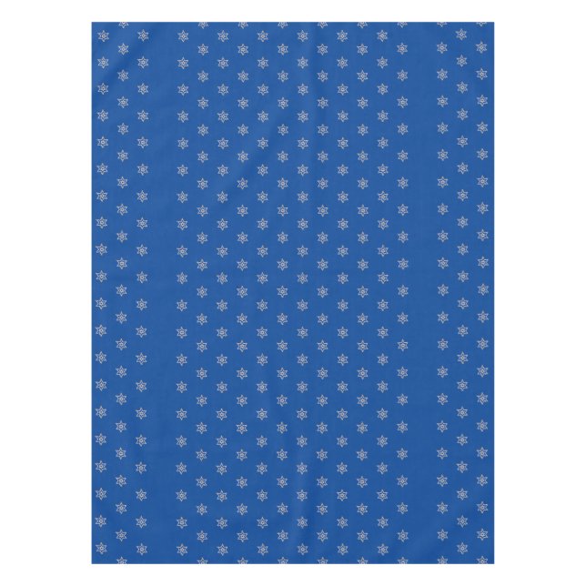 Dark Blue Jewish Holiday Tableclout mit Sternen Tischdecke (Vorderseite)