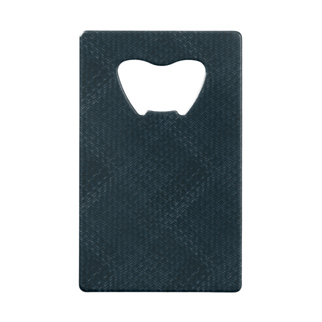 Dark Blue Karos Kreditkarten Flaschenöffner (Vorderseite)