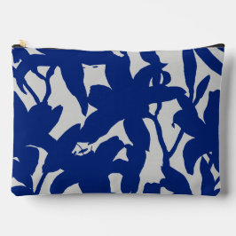 Dark Blue Lily Silhouete Zubehörtasche