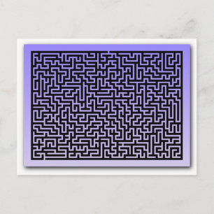 Dark Blue Maze Postkarte