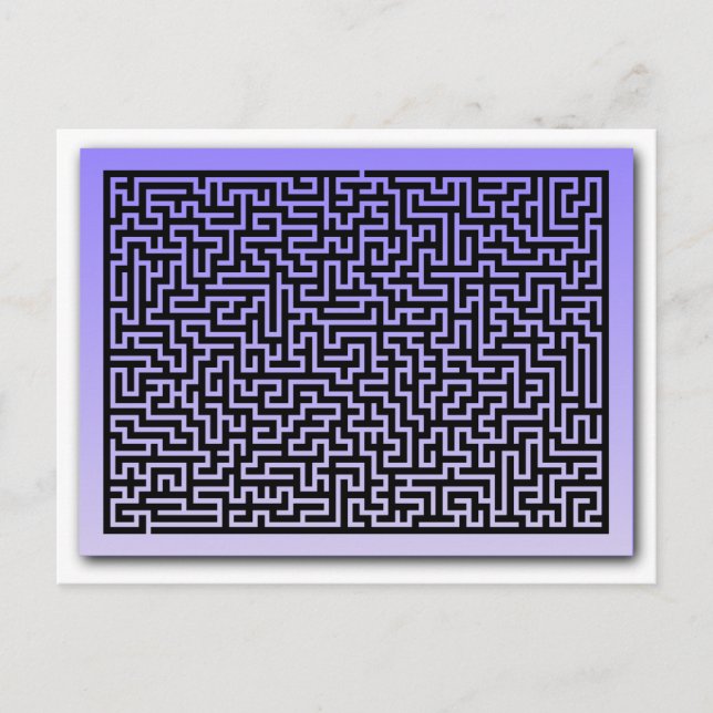 Dark Blue Maze Postkarte (Vorderseite)