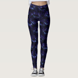 Dark Blue Mermaid Scales Leggings